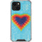 Liquid Blue Tie Dye Heart iPhone 14 Plus Clear Case