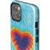 Liquid Blue Tie Dye Heart iPhone 14 Impact Case