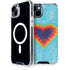 Liquid Blue Tie Dye Heart iPhone 15 Plus MagSafe Case