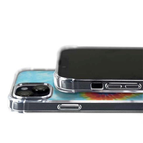 Liquid Blue Tie Dye Heart iPhone 15 Plus MagSafe Case