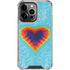 Liquid Blue Tie Dye Heart iPhone 15 Pro Clear Case