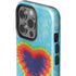 Liquid Blue Tie Dye Heart iPhone 15 Pro Impact Case