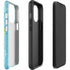 Liquid Blue Tie Dye Heart iPhone 14 Pro Impact Case