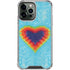 Liquid Blue Tie Dye Heart iPhone 14 Pro Max Clear Case