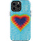 Liquid Blue Tie Dye Heart iPhone 15 Pro Max Impact Case