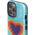 Liquid Blue Tie Dye Heart iPhone 15 Pro Max Impact Case