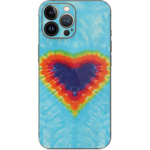 Liquid Blue Tie Dye Heart iPhone 14 Pro Max Skin