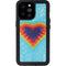 Liquid Blue Tie Dye Heart iPhone 14 Pro Max Waterproof Case