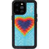 Liquid Blue Tie Dye Heart iPhone 14 Pro Max Waterproof Case