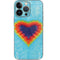 Liquid Blue Tie Dye Heart iPhone 15 Pro Skin