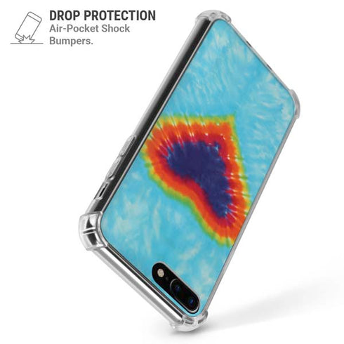 Liquid Blue Tie Dye Heart iPhone 7/8 Plus Clear Case