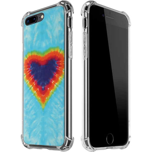 Liquid Blue Tie Dye Heart iPhone 7/8 Plus Clear Case