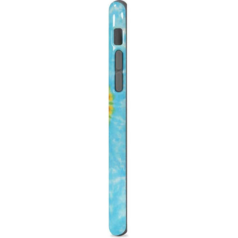 Liquid Blue Tie Dye Heart iPhone 8 Pro Case