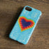 Liquid Blue Tie Dye Heart iPhone 8 Pro Case