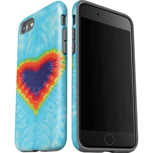 Liquid Blue Tie Dye Heart iPhone SE (2nd & 3rd Gen) Pro Case
