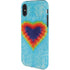 Liquid Blue Tie Dye Heart iPhone X Pro Case