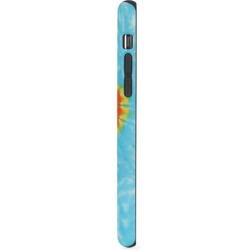 Liquid Blue Tie Dye Heart iPhone X Pro Case