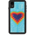 Liquid Blue Tie Dye Heart iPhone XR Waterproof Case
