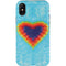 Liquid Blue Tie Dye Heart iPhone XS Pro Case