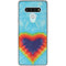 Liquid Blue Tie Dye Heart LG Stylo 6 Clear Case