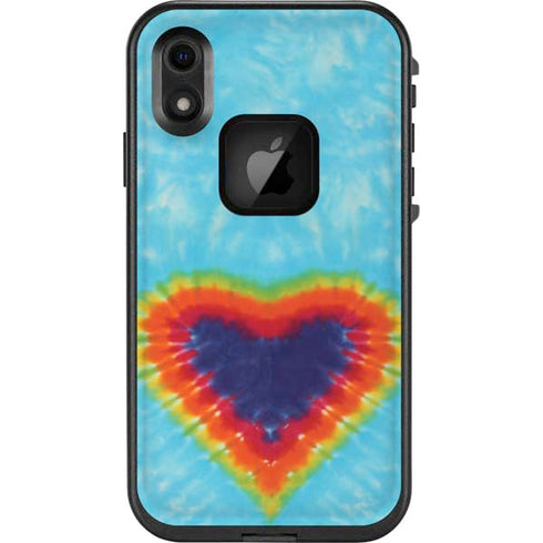 Liquid Blue Tie Dye Heart LifeProof Fre iPhone Skin