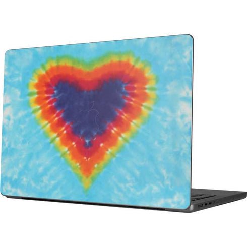 Liquid Blue Tie Dye Heart MacBook Pro 14in (2021-24) Skin