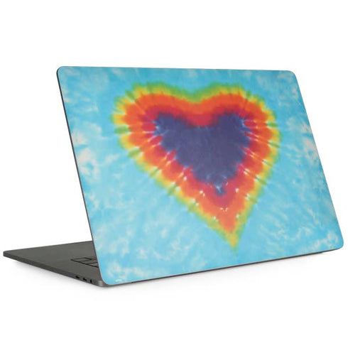 Liquid Blue Tie Dye Heart Apple MacBook Pro 15-inch Skin