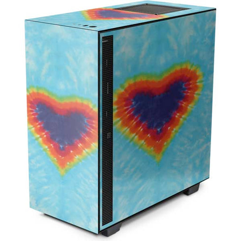Liquid Blue Tie Dye Heart NZXT H510 Compact ATX Mid-Tower Case Skin
