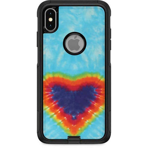 Liquid Blue Tie Dye Heart Otterbox Commuter iPhone Skin