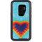 Liquid Blue Tie Dye Heart Otterbox Defender Galaxy Skin