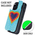 Liquid Blue Tie Dye Heart Otterbox Defender iPhone Skin