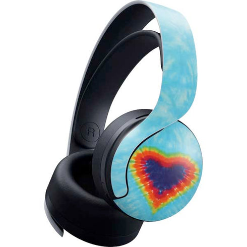 Liquid Blue Tie Dye Heart PULSE 3D Wireless Headset for PS5 Skin