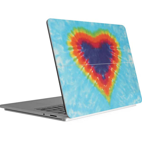 Liquid Blue Tie Dye Heart Surface Laptop Studio Skin