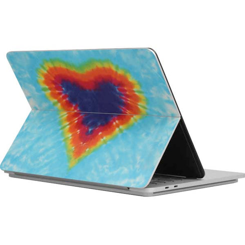 Liquid Blue Tie Dye Heart Surface Laptop Studio Skin