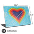 Liquid Blue Tie Dye Heart Universal Laptop 13in (10.6 x 7.6in) Skin