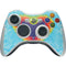 Liquid Blue Tie Dye Heart Xbox 360 Wireless Controller Skin