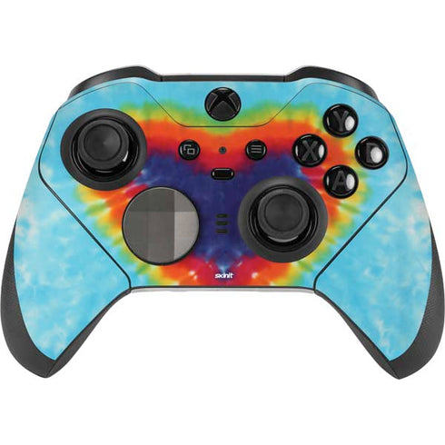 Liquid Blue Tie Dye Heart Xbox Elite Wireless Controller Series 2 Skin