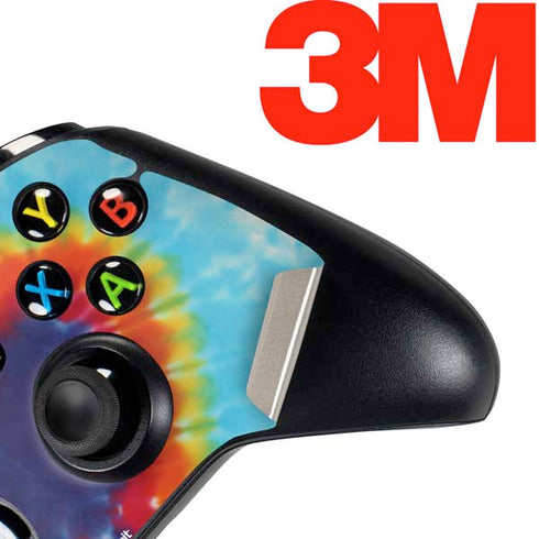 Liquid Blue Tie Dye Heart Xbox One Controller Skin