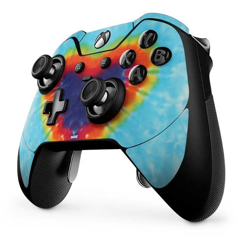 Liquid Blue Tie Dye Heart Xbox One Elite Controller Skin