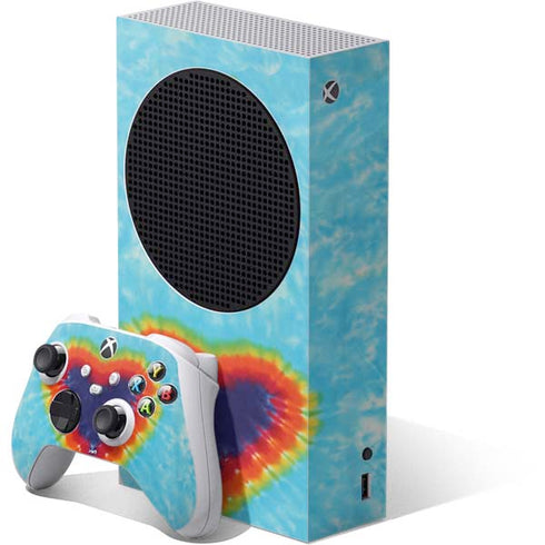 Liquid Blue Tie Dye Heart Xbox Series S Skins