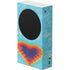 Liquid Blue Tie Dye Heart Xbox Series S Console Skin