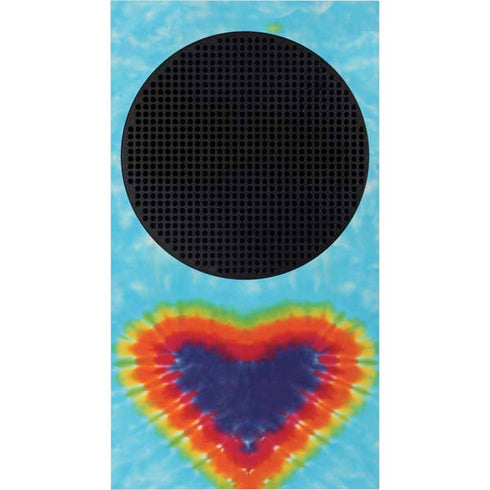 Liquid Blue Tie Dye Heart Xbox Series S Console Skin
