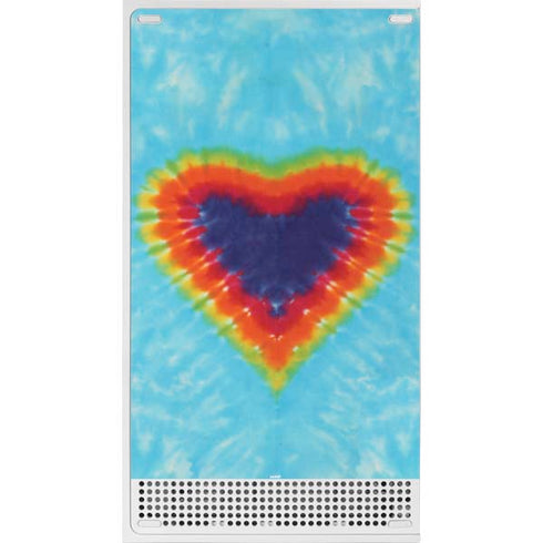 Liquid Blue Tie Dye Heart Xbox Series S Console Skin