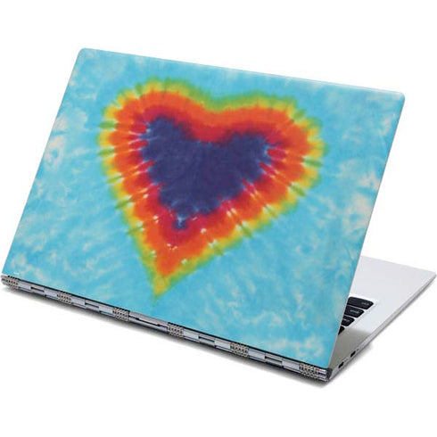 Liquid Blue Tie Dye Heart Yoga 910 2-in-1 14in Touch-Screen Skin