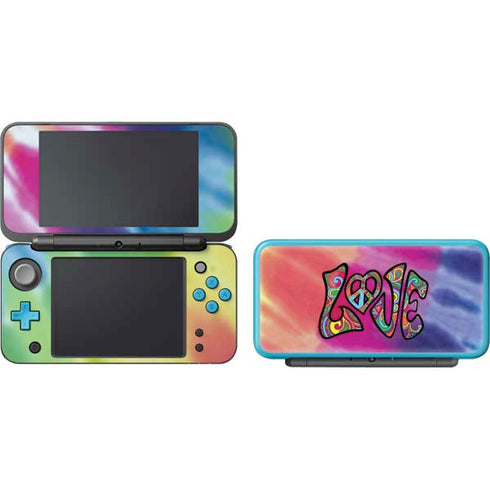 Liquid Blue Tie Dye Peace & Love Nintendo 2DS XL (2017) Skin