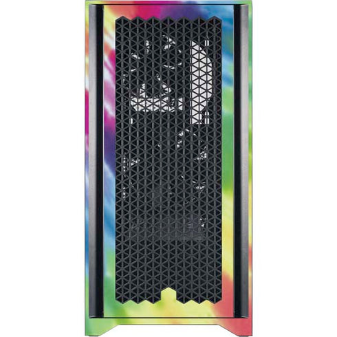 Liquid Blue Tie Dye Peace & Love Corsair 4000D Tempered Glass Mid-Tower ATX Case Skin