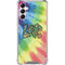 Liquid Blue Tie Dye Peace & Love Galaxy A14 5G Clear Case