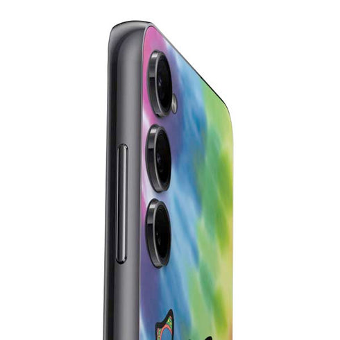 Liquid Blue Tie Dye Peace & Love Galaxy A14 5G Skin