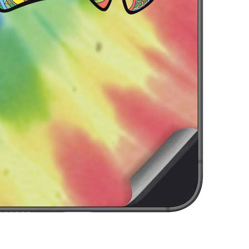 Liquid Blue Tie Dye Peace & Love Galaxy A14 5G Skin