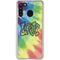 Liquid Blue Tie Dye Peace & Love Galaxy A21 Clear Case